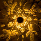 Dragonfly Flower Solar Lanterns Outdoor Waterproof, Birthday Gifts for Women Mom Grandma, Hanging Solar Lights for Yard, Patio, Porch, Garden Decor, Christmas Gifts for Her/Him