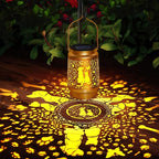 Cat & Dog Solar Lantern Outdoor, yeuago Waterproof Garden Lights with Paw Prints - Memorial Gifts for Pet Lovers, Christmas Decor for Backyard, Patio