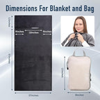 SMART TRAVEL Travel Products Cozy Warm Compact Travel Blanket Travel Blanket Airplane Compact with Bag Travel Essentials for Airplane Long Flight Essential for Woman,Men,Kids