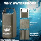 Waterproof First Aid Kit Roll Top Boat Emergency Kit with Waterproof Contents for Fishing Kayaking Boating Swimming Camping Rafting Beach Green