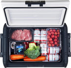 Explorer Bear Urban Series 37QT/35L 12V/24V Portable Battery Powered Electric Cooler Fridge Freezer Powered by LG Compressor (Battery Not Included)