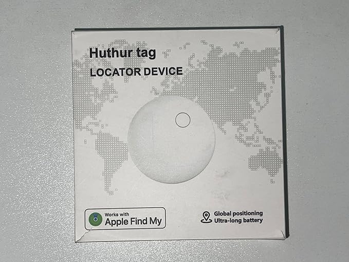 Air Tracker Tags-1 Pack, 2025 New [Apple MFi Certified], Bluetooth Tracker Work with Apple Find My (iOS Only), Replaceable Battery,Item Finder for Luggage/Key/Suitcase,with Diverse Holder, Purple