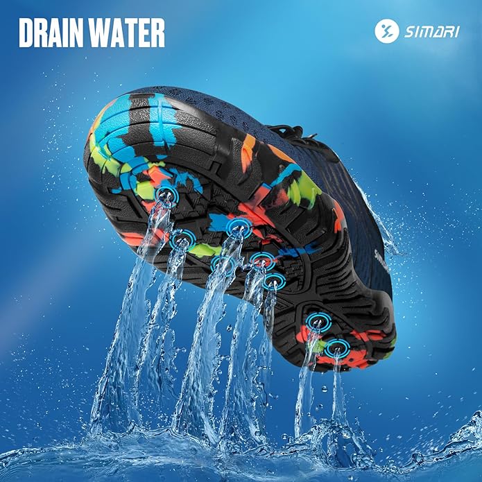 SIMARI Water Shoes for Women Men - Barefoot Quick-Dry Aqua Socks | Lightweight Swim Shoes for Surfing, Swimming, Beach Sports, Kayaking, Diving | Non-Slip Design