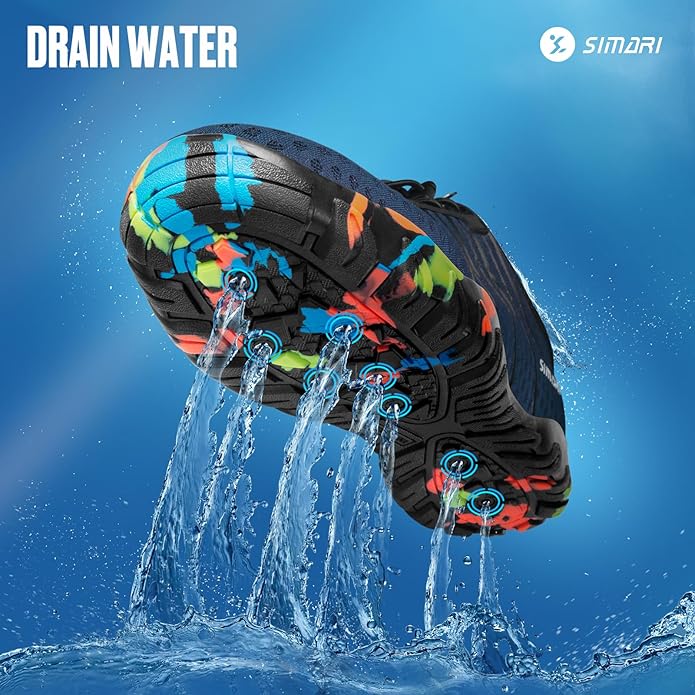 SIMARI Water Shoes for Women Men - Barefoot Quick-Dry Aqua Socks | Lightweight Swim Shoes for Surfing, Swimming, Beach Sports, Kayaking, Diving | Non-Slip Design