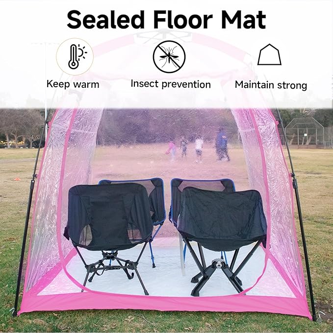 All Weather Proof Pod Sports Pod,540°View Weather Tent,1-4 Person Instant Tent with Sealed Floor,Outdoor Screen House with Carrying Bag,Screen Room for Sport Event,Camping,Fishing