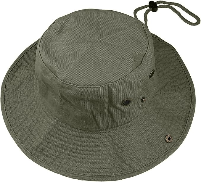 Wide Brim Hiking Fishing Safari Boonie Bucket Hats 100% Cotton UV Sun Protection for Men Women Outdoor Activities
