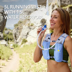 N NEVO RHINO Running Hydration Vest for Women 1.5L Water Bladder Backpack 5L Small -Lightweight Breathable Hydration Vest for Hiking Trail Running Cycling Marathon for Women