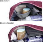 Travel Toiletry Bag For Women, 8L Large Packing Cube with Waterproof TPU Wet/Dry Compartment