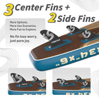 Wild 11'×36"/11'6"×34"/12'6"×33" Inflatable Paddle Board with Seat, One-Stop Premium SUP Board Gears, Tailored 5 Fins, Stable Inflatable Stand Up Paddle Boards for Youth/Adults of All Levels