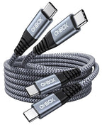 Short USBC to USBC Cable 3FT, 60W USB Type C Fast Charging Cable for Car, Durable iPhone USB C Charger Cable USB C Cord for iPhone 17/16/15/Pro Max/Plus, Samsung Galaxy and More-2Pack