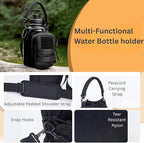 64oz Insulated Water Bottle with Bag - Half Gallon Tactical Water Bottle with Paracord Handle — Wide-Mouth BPA-Free Stainless Steel - Ideal for Hiking, Hunting, Sportsg & Travel