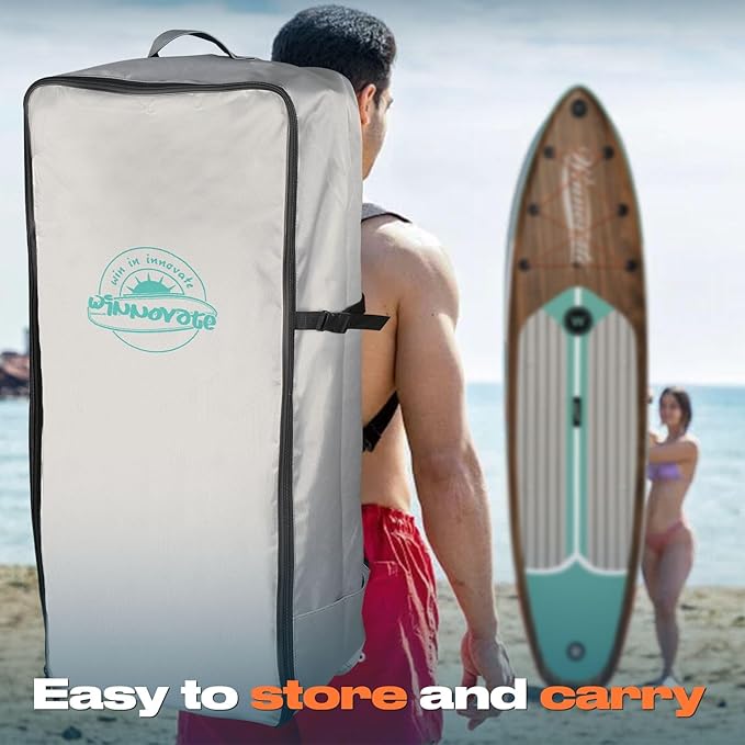 Inflatable Paddle Boards for Adults and Youth, 11'x33 Wood Grain Stand Up Paddle Board with SUP Accessories, Portable Inflatable Paddleboard for All Skill Levels,Blow Up Paddle Board as Present