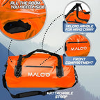 Malo'o Waterproof Dry Bag Duffel 40L/60L/100L, Roll Top Duffel Keeps Gear Dry for Kayaking, Rafting, Boating, Swimming, Camping, Hiking, Beach, Fishing - Internal & External Pockets and Molle Loops