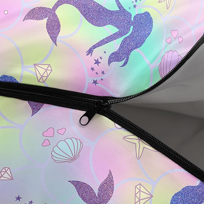 Sleeping Bags for Adults Youth Kids,3D Printing Camping Sleeping Bag for Girls Boys Lightweight Waterproof Cold/Warm Weather Sleeping Bag for 3 Seasons