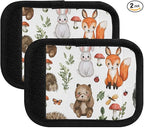 Woodland Animals Luggage Handle Wrap for Suitcase Luggage Tags Handle Covers Identifiers Soft Decorations Travel Accessories 2 Pack