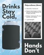 PartyPrints 1000 Pack Charcoal Blank Can Cooler Sleeves, Customizable Bulk Can Coolers, Extra-Thick Collapsible Drink Insulator Sleeve, Beer Can Coolers for Party Beverages