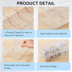 Tatuo 8 Pcs Cable Organizer Box with Wire Ties, Plastic Cord Storage Box with Lid, Electronics Organizer for Home Office Desk Organizers and Accessories (Clear)
