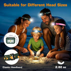 EverBrite Rechargeable Headlamp, 2 Pack Kids Headlamp with White/Red/Green Light and Memory Function, Head Lamp for Adult and Kid with 5 Modes, 120° Adjustable LED Headlamp for Camping, Running-Green