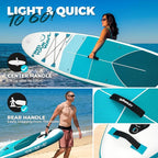 Quashley Inflatable Stand Up Paddle Board,10-11ft Inflatable Paddleboards 32/34 Inch Wide,All Around SUP for Beginners with Lightweight Paddle,Hand Pump,Backpack,Leash,Durable & Portable iSUP Board