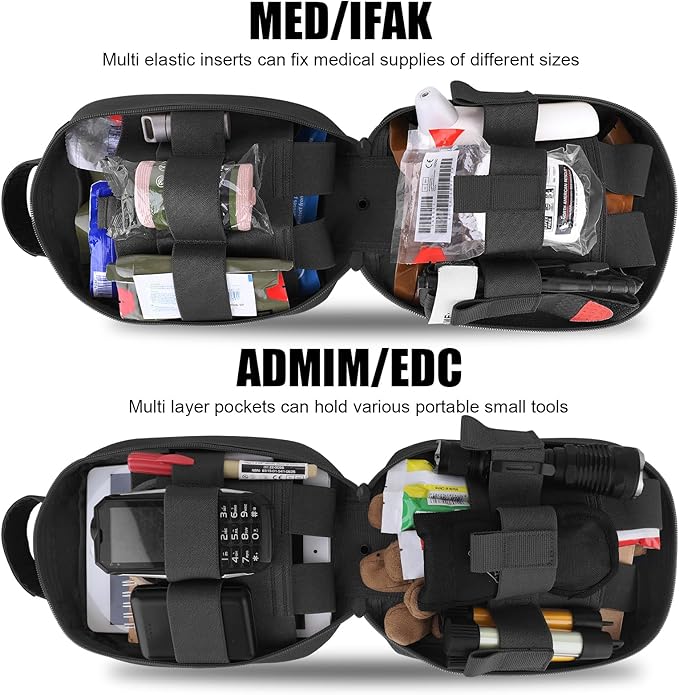 PETAC GEAR Tactical Rip Away Medical IFAK Pouch Tear Off First Aid EDC Pouches Molle & Belt Outdoor Emergency Survival Bag