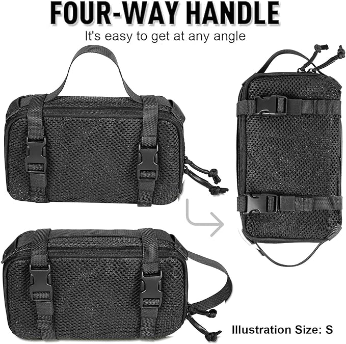 4 Set Tactical Packing Cubes ，Compressible Mesh Duffle Storage Bag,Portable Edc Molle Pouch Organizer.