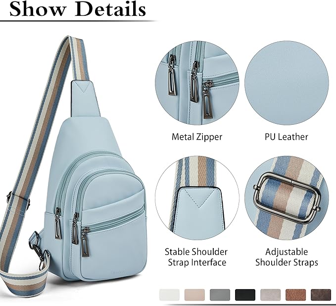 Sling Bag Crossbody Bags for Women Small Cross Body Bag Fanny Packs Chest Sling Purse for Daily Travel Leisure Sport