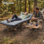 ABORON 2PK XXL Camping Cot for Adults 900LBS - 78"×32" Oversized Folding Bed with Mattress Pad, Heavy Duty 1200D Oxford Outdoor Cot with Carry Bag