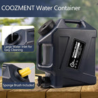 3.2 Gallon/5 Gallon Water Containers with Spigot, BPA Free Water Jug, Military Green Water Tank, Multifunction Water Storage Containers for Camping Outdoor Hiking,Emergency Stroage