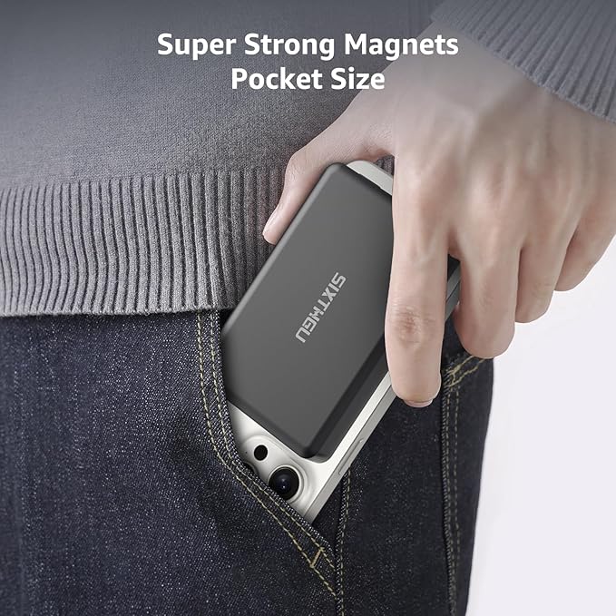 Portable Charger, for Magsafe Power Bank with Foldable Alloy-Stand, 10000mAh Magnetic Battery Pack with 22.5W Fast Charging for iPhone 17/16/15/14/13/12 Series