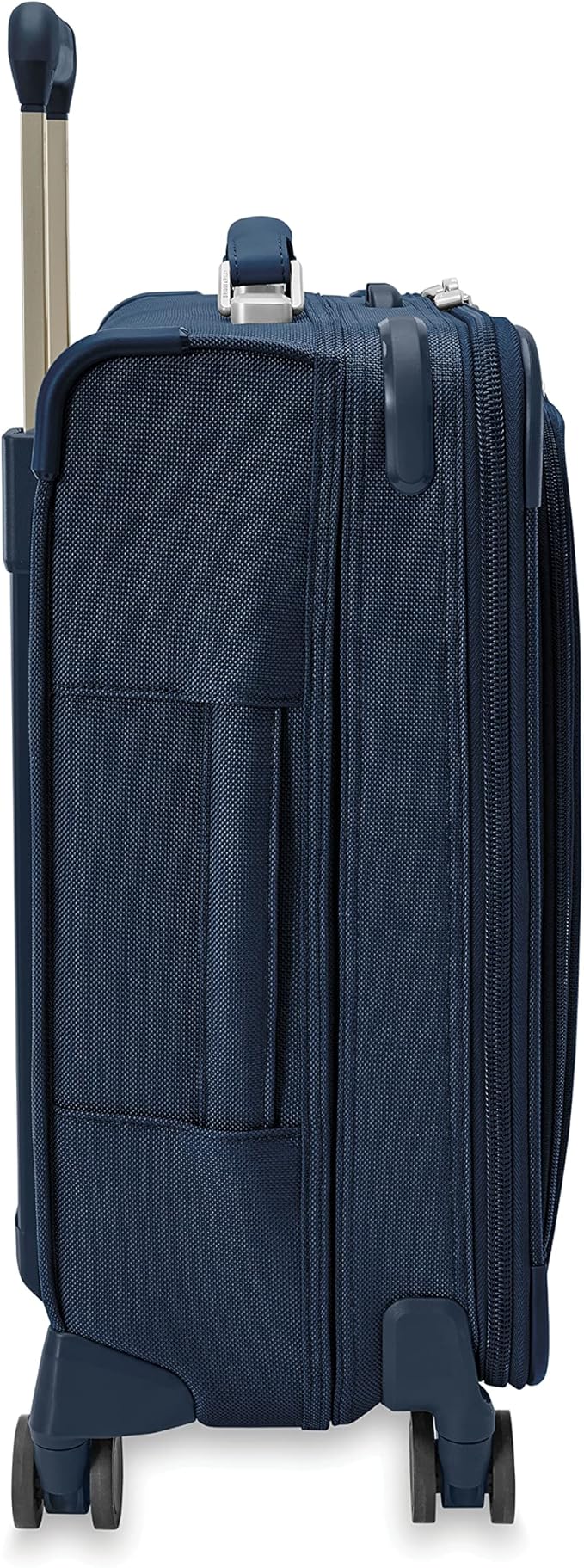 Briggs & Riley Global 21" Carry On Expandable Spinner - Luggage for International Travel, Suitcases with Wheels, Softside Rolling Bag for Men & Women, Self-Repairing Zipper - Baseline Collection, Navy