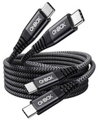 USB C to C Cable 60W [2Pack 3FT], USBC to USBC Fast Charging Cable for CarPlay Durable Braided iPhone USB C Charger Cable USB Type C Cord for iPhone 17/16/15/Pro Max, Samsung Galaxy S23 and More-Black