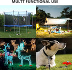 8" Screw in Tent Stakes Heavy Duty, Ground Anchors Screw in, Metal Threaded Tent Spikes, Camping Pegs for Canopies & Gardening Inflatable Decor (20 PCS Orange)