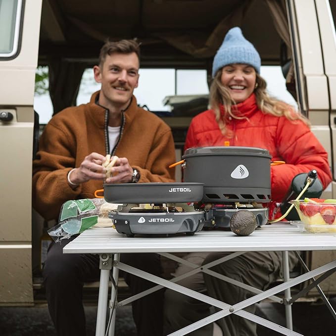 Jetboil Genesis Basecamp Backpacking and Camping Stove Cooking System with Camping Cookware