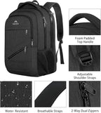 MATEIN 18.4 Inch Laptop Backpack 50 L, Extra Large Anti Theft Carryon Backpack TSA Approved, Work Business Bag with Multiple Compartments & Luggage Strap for Travel, Gifts for Men Women, Black