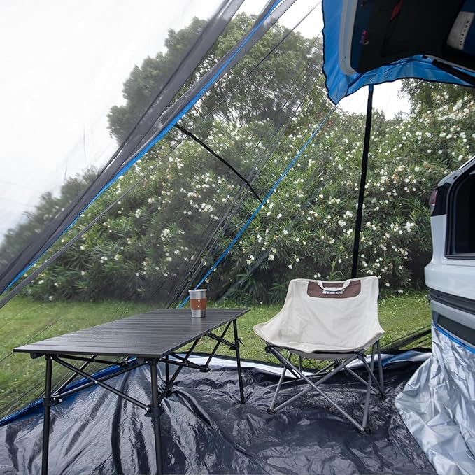 SUV Tent for Camping and Hiking, Lightweight with Rainfly and Tent Stakes, 6' x 6.5' Universal Tailgate Tent for Cars, SUVs, Trucks, Hatchbacks