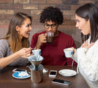 AGOGO Compact Portable Pour Over Coffee Maker Set - Easy Cleaning 304 Stainless Steel Dripper Set for Camping & 50 Filters Paper & Cleaning Rag (Silvery, 600ml)