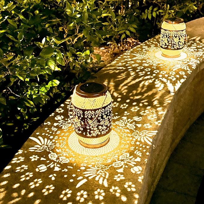 Solar Lantern Outdoor Waterproof,Birthday Gifts for Women Mom Grandma,Hummingbird Garden Decor,Metal Hanging Solar Lights Decorative for Christmas,Thanksgiving,Backyard,Patio,Porch,Lawn