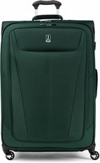 Travelpro Maxlite 5 Softside Expandable Luggage with 4 Spinner Wheels, Lightweight Suitcase, Men and Women, Forest Green, Checked-Large 29-Inch