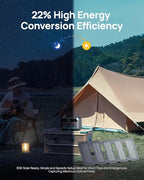 DARAN Solar Generator 192Wh with 30W Solar Panel, Portable Power Station 300W (600W Surge), 8 Outputs LiFePO4 Battery, Portable Charger for Camping, Emergency, Outdoor Off-Grid Use