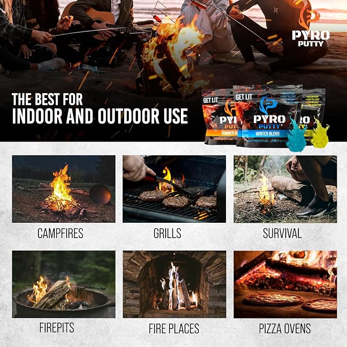 Phone Skope Pyro Putty: Waterproof Survival Fire Starter for Emergency Preparedness, Fire Starters for Campfires - Survival Gear and Supplies