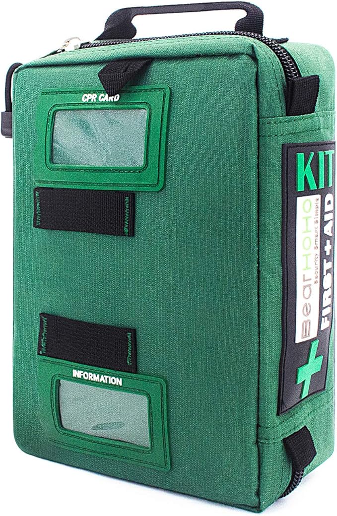 255PCs Compact First Aid Kit Emergency Survival Trauma Kit Medical Kit with Labeled Compartments for Boat Car Camping Hiking Travel & Backpacking