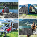 100W Portable Solar Panel MC-4 Foldable Solar Panel Charger Kits 18V IP68 Waterproof Lightweight and Compact for Small Power Station RV Travel Outdoor Activities
