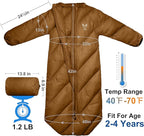 T40 Toddler Sleeping Bags Boys Girls | Ages 2-4 | Puffy Kids Sleeping Bag Camping Sleepovers |up to 46 in| Lightweight Compact Comfort for Indoor Outdoor Machine Washable