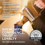 COLETTI Bozeman Percolator Coffee Pot — Coffee Percolator, Camping Coffee Pot – America’s Favorite Percolator – NO Aluminum or Plastic [6 cup]