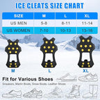 Ice Snow Cleats for Shoes and Boots,Walk Traction Cleats Crampons Anti Slip 11 Studs Ice Snow Grippers Over Shoe for Men Women Walking on Snow Ice