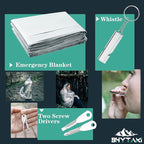 Survival Kits 37 in 1, Gifts for Men Dad Husband Valentine's Day, Emergency Survival Gear and Equipment, Camping Hiking Outdoor Adventure Cool Gadgets, Stocking Stuffers