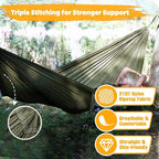NATUREFUN Ultra-Light Travel Camping Hammock | 300kg Load Capacity,Breathable,Quick-Drying | 2 x Premium Carabiners,2 x Nylon Slings Included | Outdoor Indoor Garden