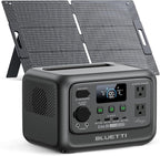 BLUETTI Elite 30 V2 Solar Generator with 100W Solar Panel (Ships Separately), 288Wh LiFePO4 Portable Power Station, 600W AC Outlets (1500W Power Lifting), for Camping, Home Use, Emergency
