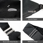 Anti-Theft Crossbody Sling Bag Unisex Slim Water Resistant Shoulder Bag Outdoor Casual Hiking Daypack