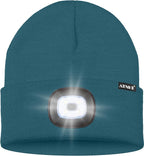 ATNKE LED Lighted Beanie Hat,USB Rechargeable 4 LED Running Headlamp Bright Cap with The Light Gifts for Men and Women